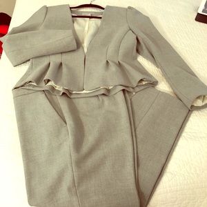 H & M Peplum jacket with pants. Suit